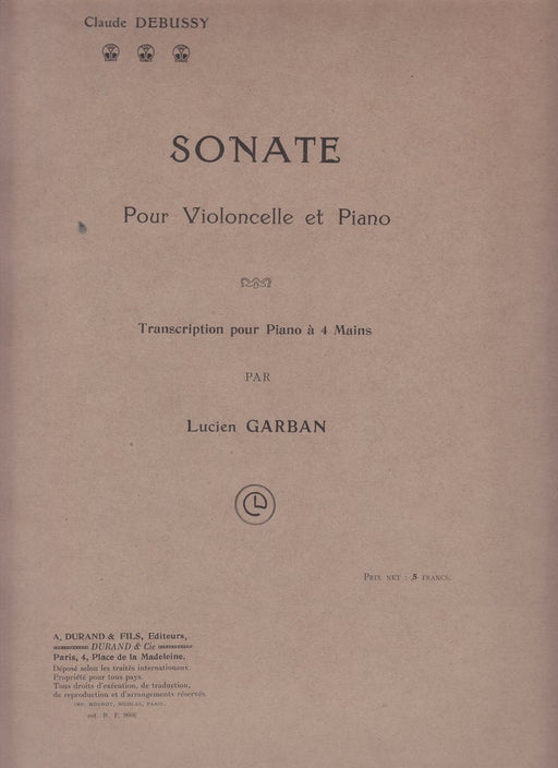 Sonate pour Violoncello et Piano (1P4H)