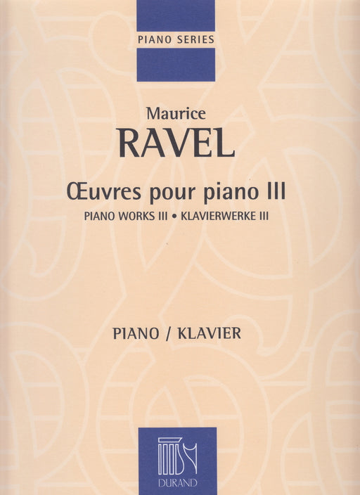 Oeuvres pour piano III