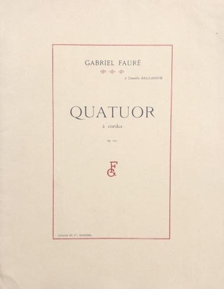 Quatuor a cordes Op.121