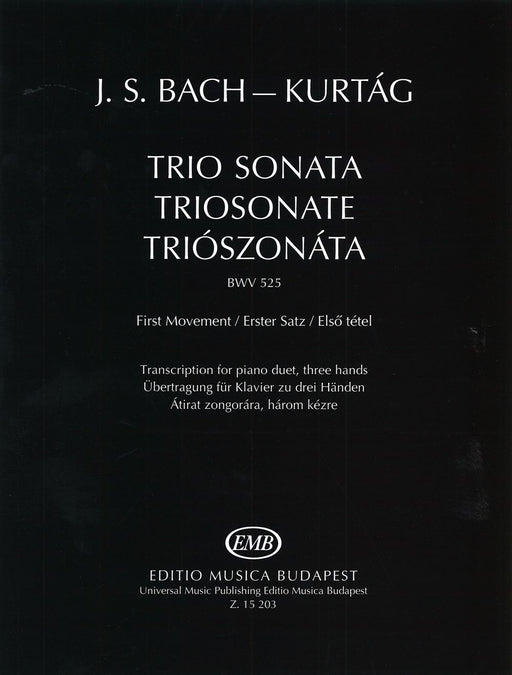 Trio Sonata BWV525 First movement(クルターグによる1P3H編曲)
