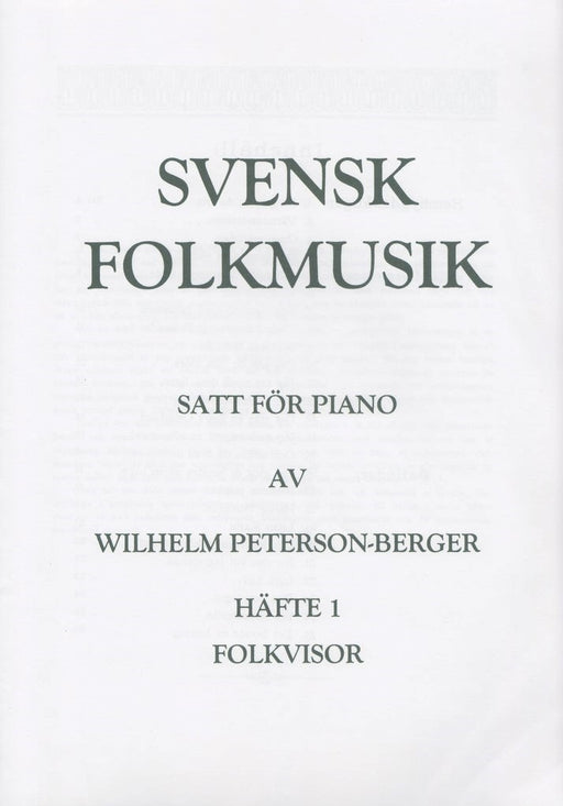 Svensk Folkmusik Hafte 1