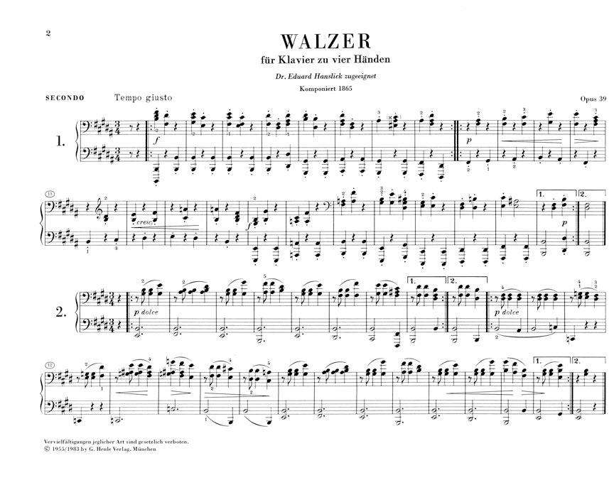 WALZER Op.39(1P4H)