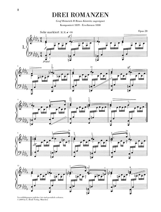 3 Romanzen Op.28