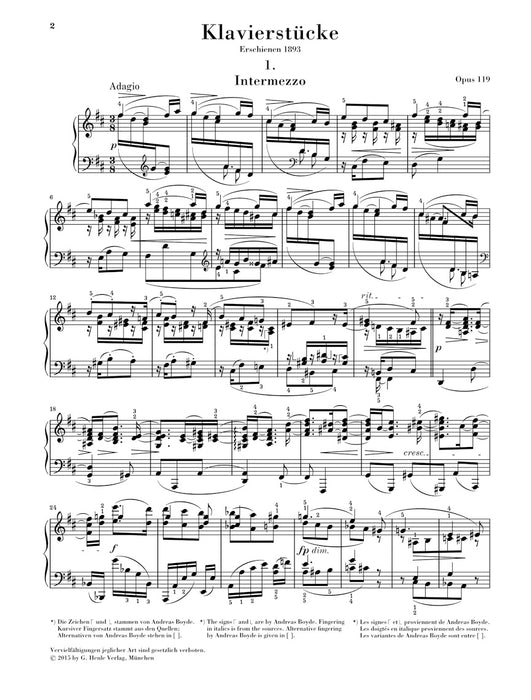 Klavierstucke Op.119