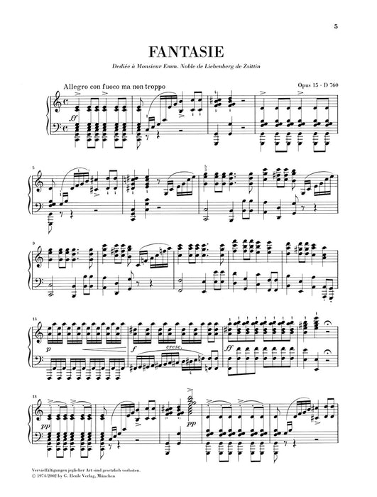 Fantasie C-dur Op.15 D760