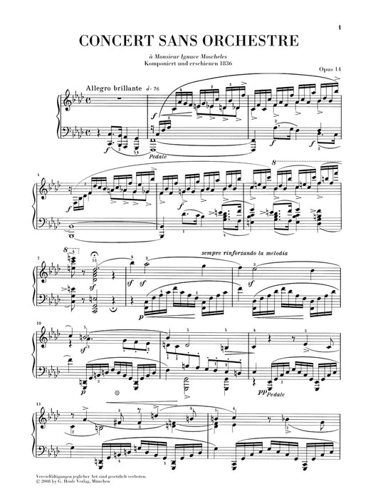 Klaviersonate in f-moll Op.14 mit Fruhfassung: Concert sans Orchestre