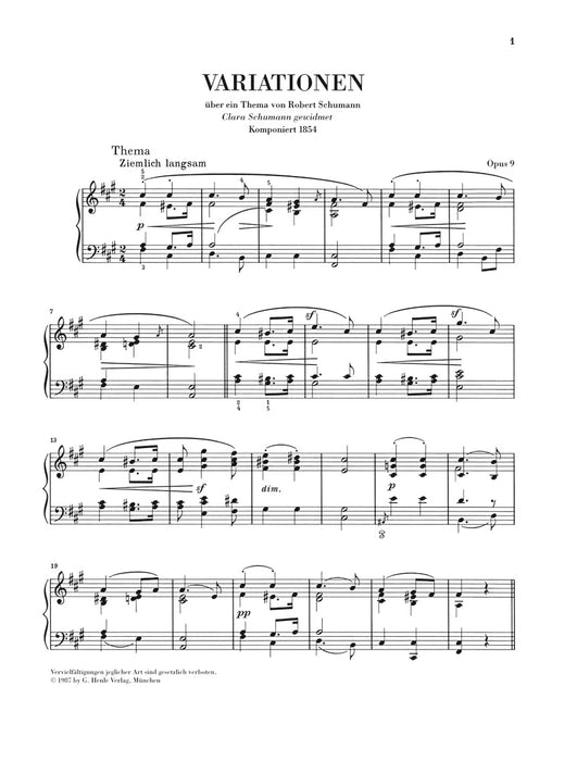 Schumann-Variationen Op.9