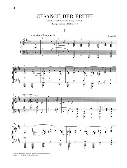 Gesange der Fruhe Op.133