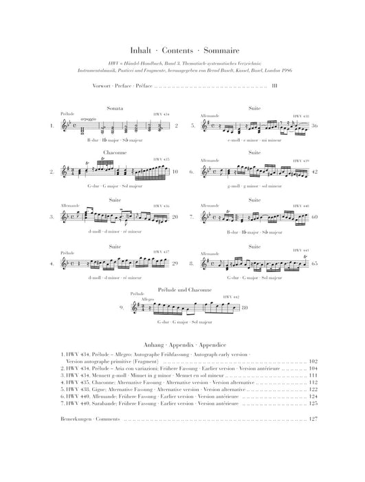 Klaviersuiten und Klavierstucke (London 1733)