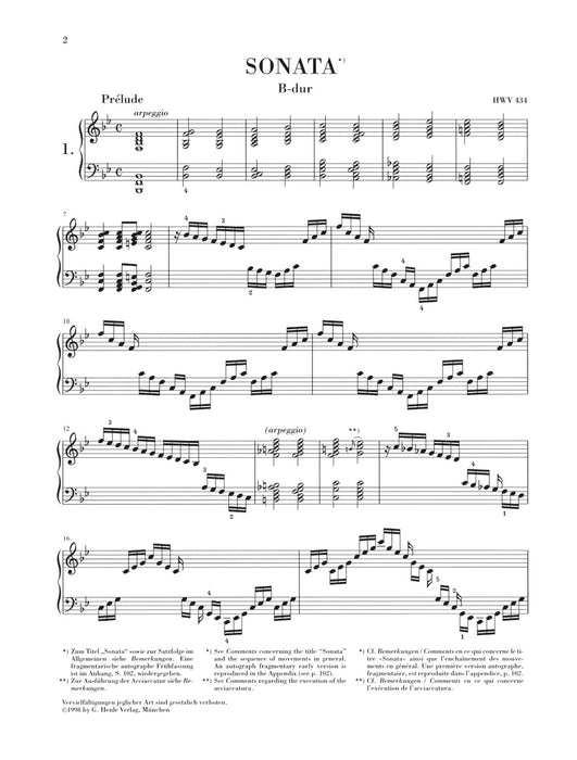 Klaviersuiten und Klavierstucke (London 1733) - ハープシコード組曲 