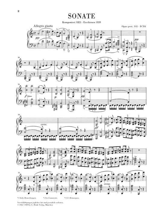 Klaviersonate a-moll Op.post.143 D784