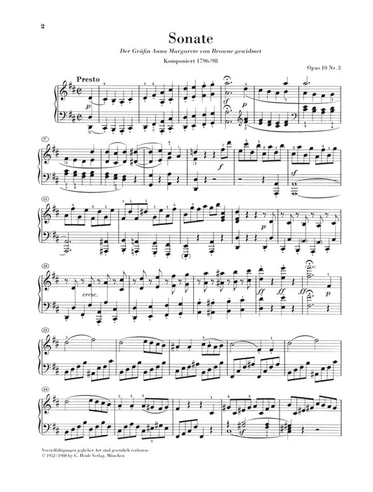 Piano Sonata No.7  D-dur Op.10-3