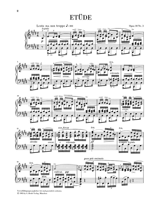 Etude Op.10-3 E-dur