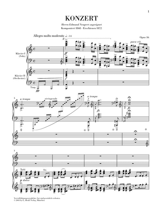 Klavierkonzert Op.16 a-moll