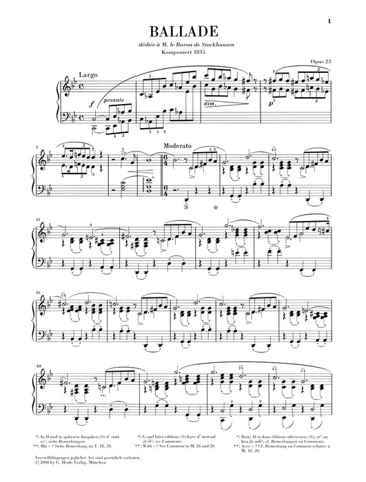 Ballade in g-moll Op.23