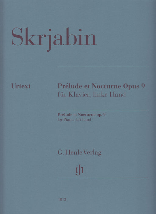Prelude et Nocturne Op.9 for left hand