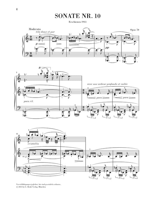 Piano Sonata No.10 Op.70