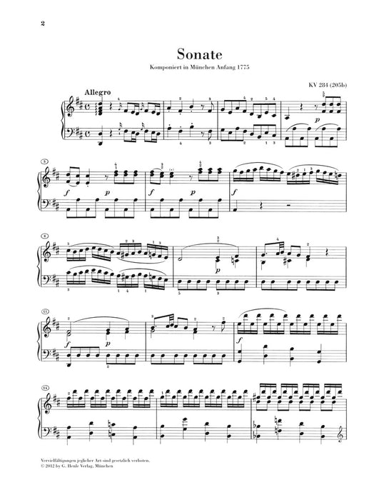 Piano Sonata in D major KV284