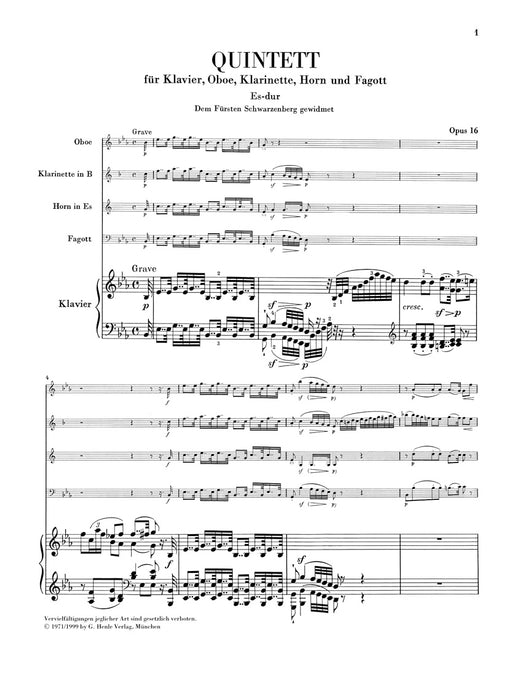 Piano Quintet Es-dur Op.16