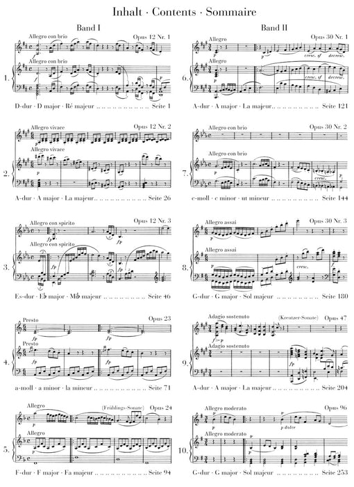 Sonaten fur Klavier und Violine Band II