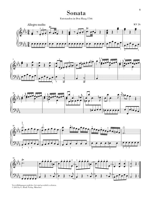 Wunderkind Sonatas III K.26-31