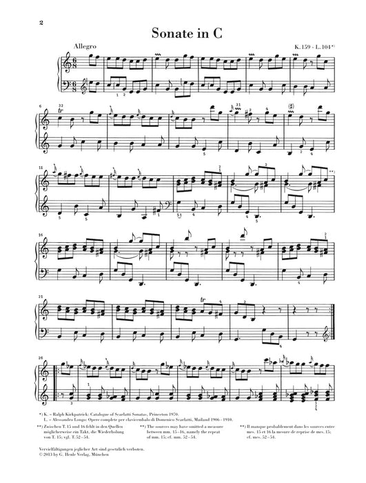 Piano Sonata in C major K.159/ L.104