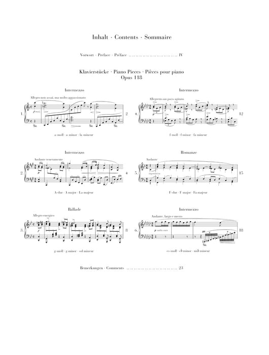 Klavierstucke Op.118