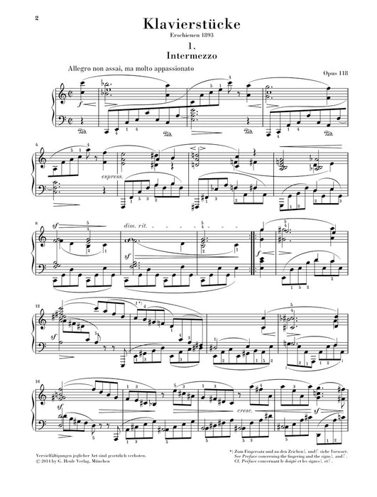 Klavierstucke Op.118