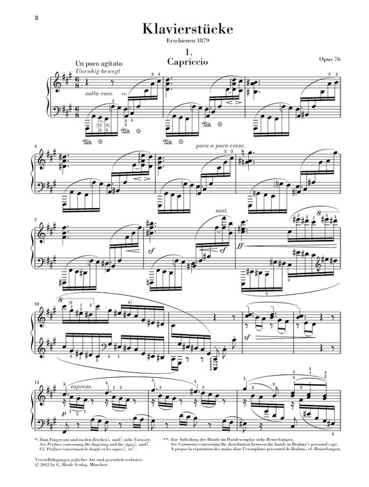 Klavierstucke Op.76