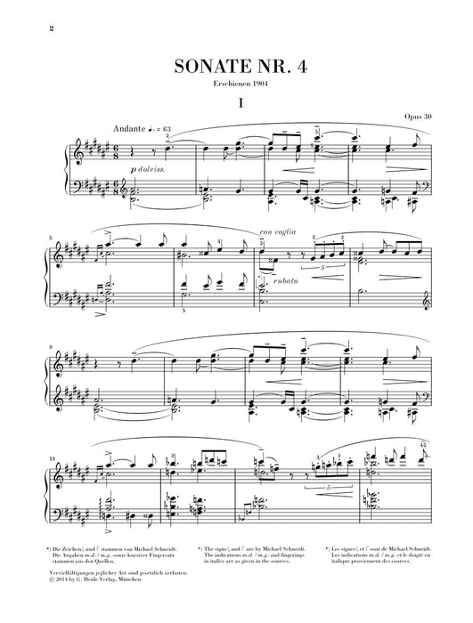 Klaviersonate Nr.4 Op.30