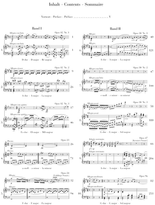 Sonaten fur Klavier und Violine Band I