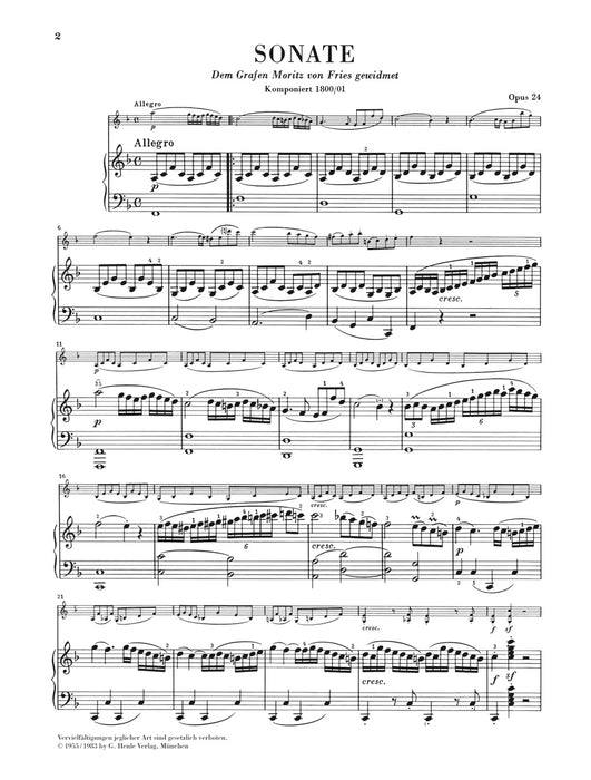 Violin Sonata F major op.24 (Spring)