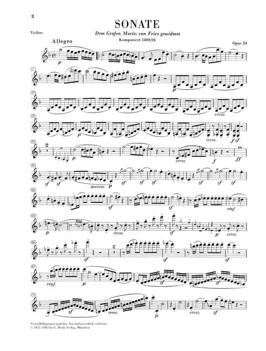 Violin Sonata F major op.24 (Spring)