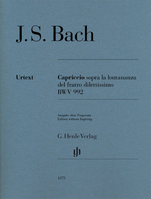 Capriccio　Sopra la lontananza del fratro dilettissimo BWV 992(without fingering)