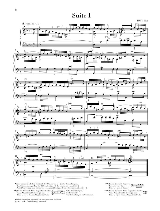 Franzosische Suiten BWV812-817