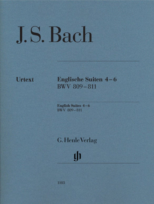 Englische Suiten 4-6, BWV 809-811(without fingering)