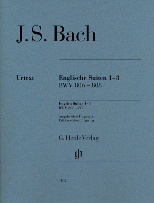 Englische Suiten 1-3, BWV 806-808(without fingering)