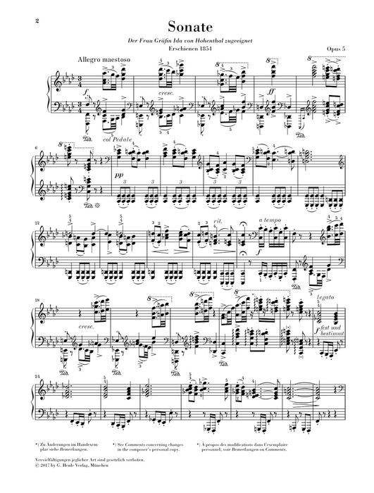 Klaviersonate f-moll Op.5