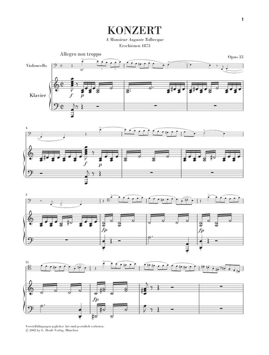Violoncello Concerto No.1 a minor Op.33
