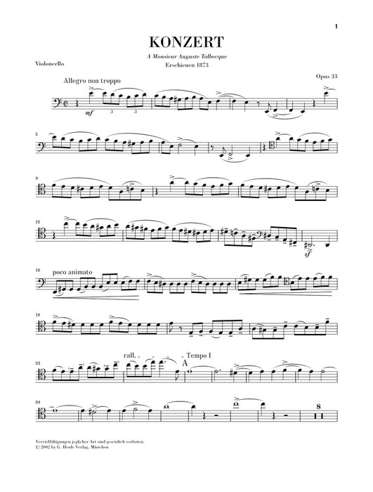 Violoncello Concerto No.1 a minor Op.33
