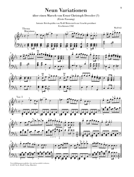 Variationen fur Klavier Band 1