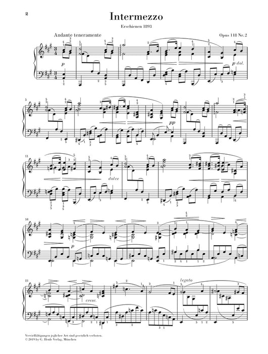 Intermezzo A major Op.118-2