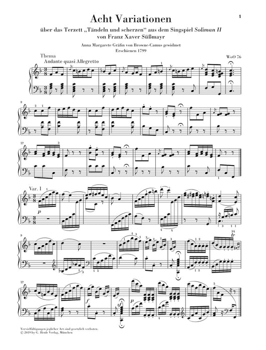 Band　Variationen　—　fur　alle　第2巻　Klavier　変奏曲集　Crescendo　ベートーヴェン　楽譜専門店