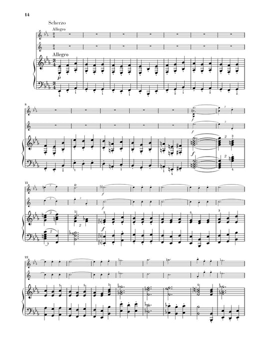 Trio fur klavier,violin und Horn(Viola/Violoncello) Es dur Op.40