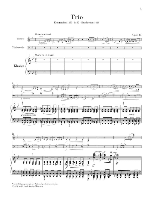 Piano Trio g minor op.15