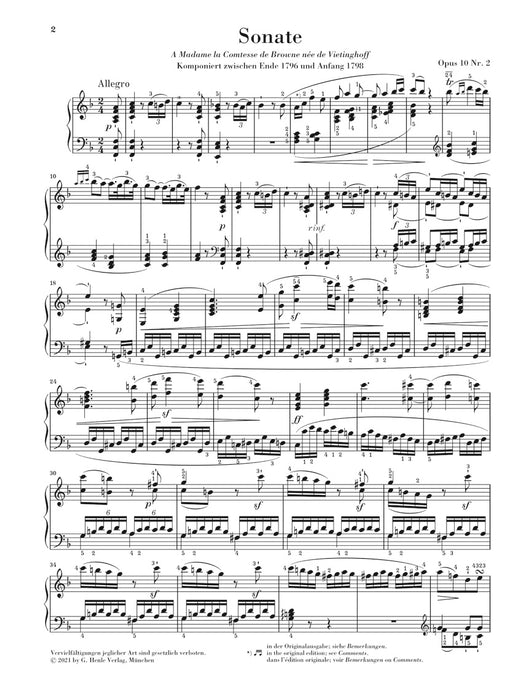 Klaviersonaten Nr.6 F-dur op.10-2