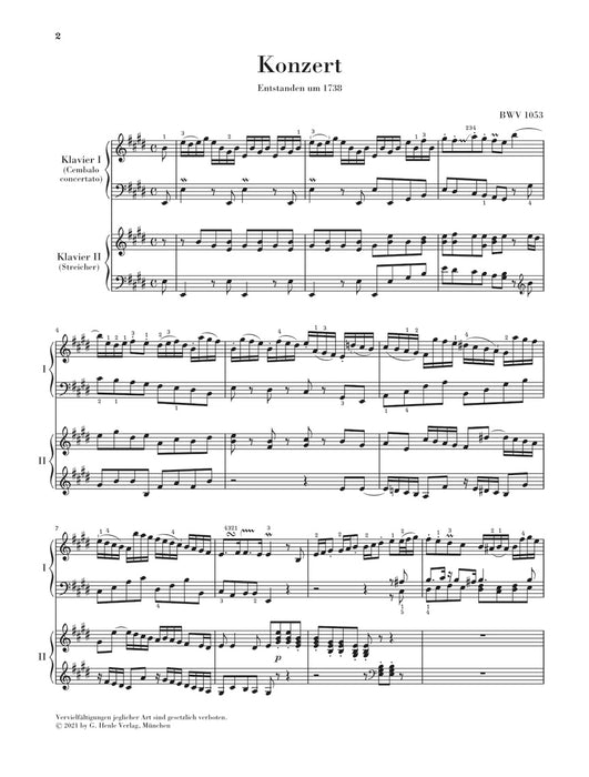 Harpsichord Concerto no.2 E major BWV1053(PD)