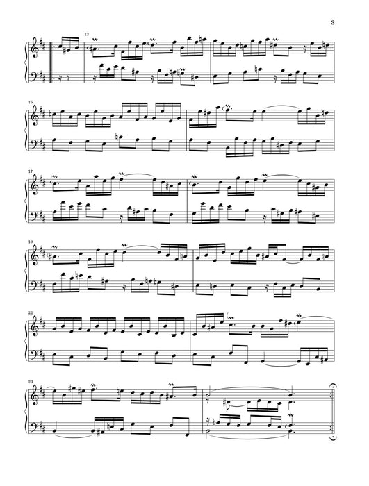 Franzosische Suiten 3 h moll BWV814（without fingering）
