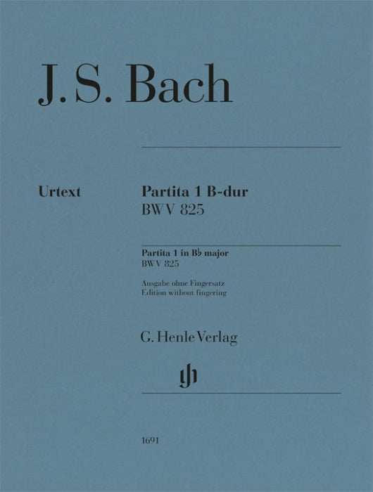 Partita No.1 B-dur BWV825(without fingering)