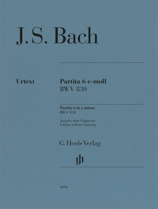 Partita No.6 e-moll BWV830(without fingering)